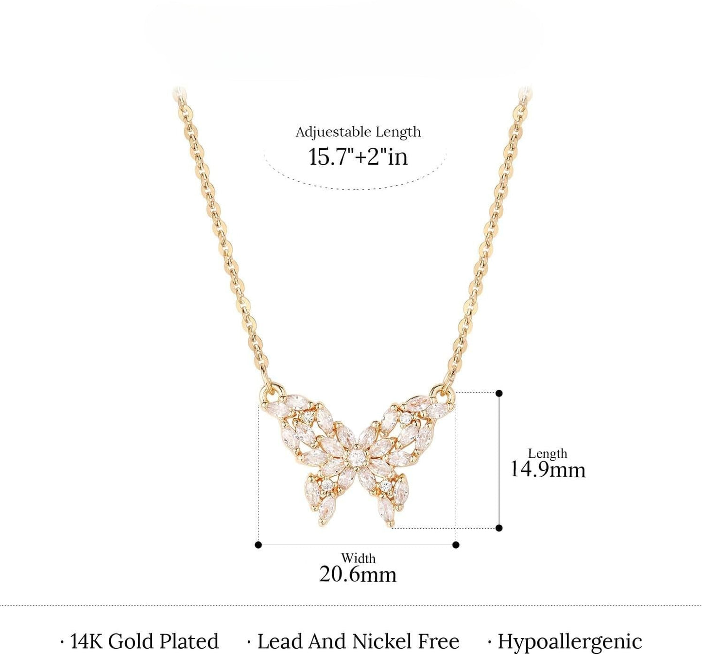 14K Gold Plated Necklace for Women Dainty Cute Cross | Flower | Lotus | Round Coin | Key Charm Pendant Necklace Gold Jewelry Trendy