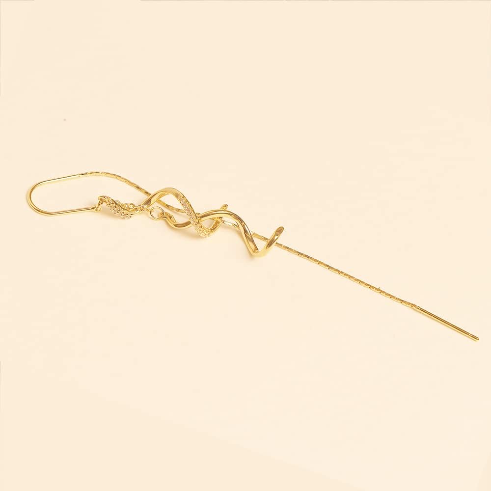 Sonateomber Gold Long Chain Threader Earrings for Women - Fashion Statement Drop Dangle Thread Earrings Jewelry Gift