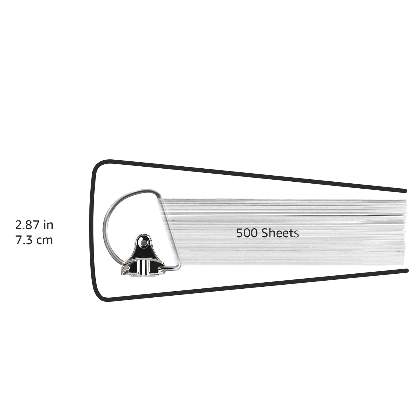 OMOMMD 3 Ring Binders, 2 Inch, D-Ring Organizer for School, Home Office, White, 4 Pack