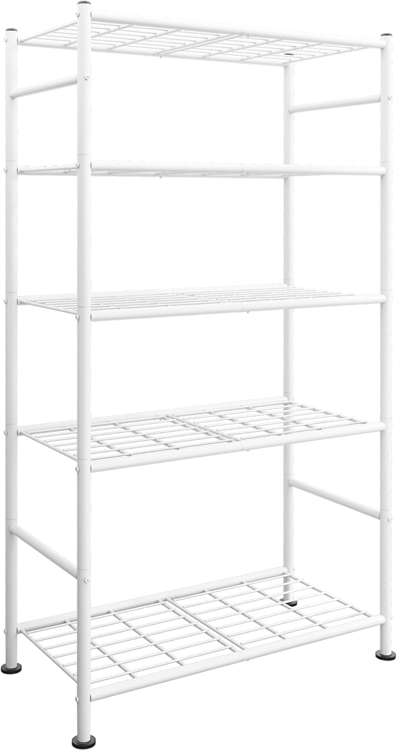 5 Tier Shelf Organizer, Heavy Duty Garage Shelving Unit with Leveling Feet Stable Metal Shelves
