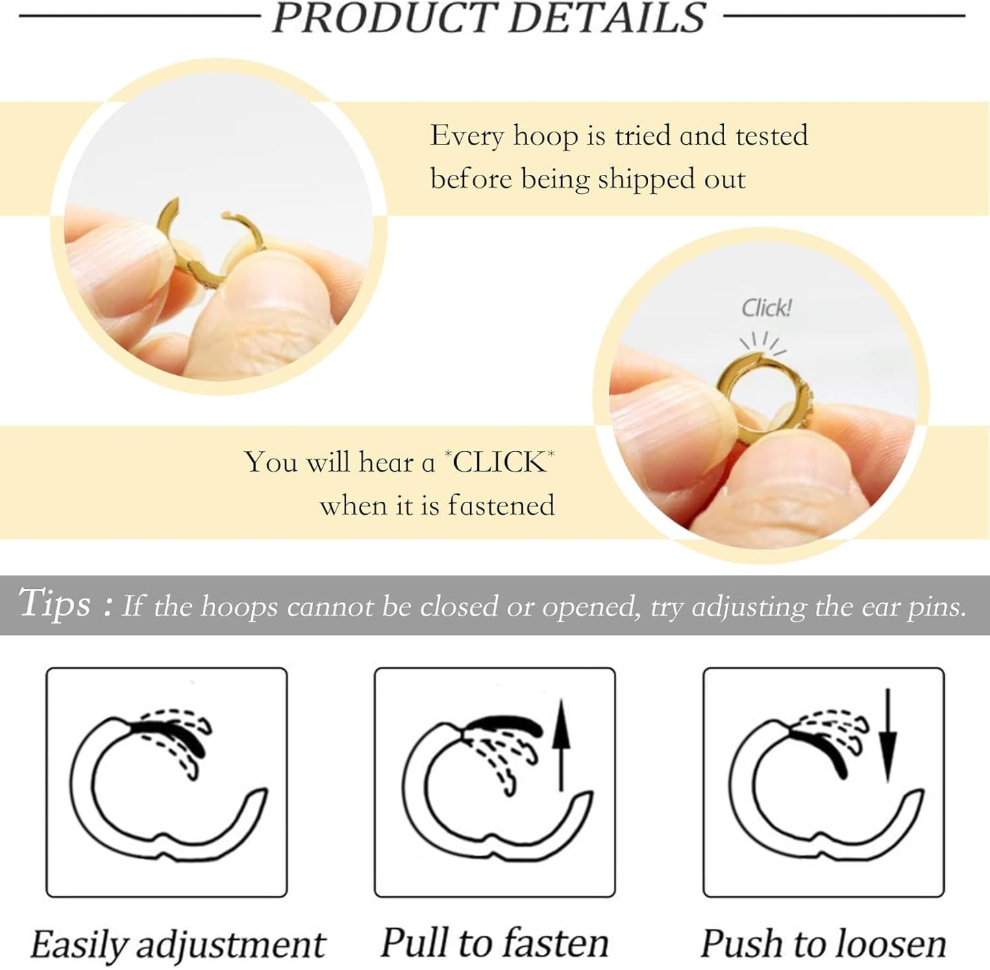Small Gold Huggie Hoop Earrings Set for Women Men Hypoallergenic 14K Plated Stack Cartilage Earrings, Multiple Piercing