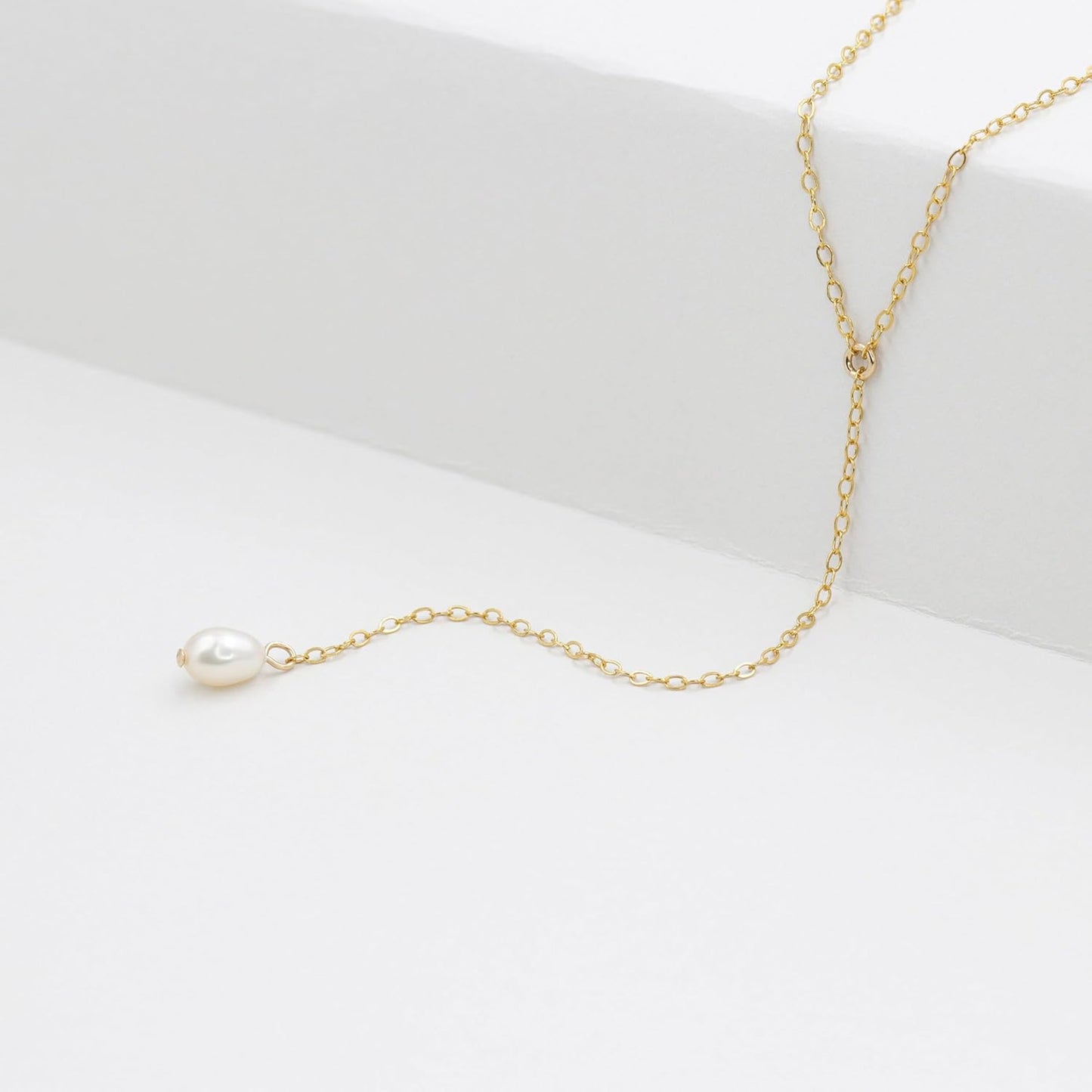 Dainty Y-Shape Lariat Body Chain: 14K Gold Plated Non-Tarnish Layered Necklace & Choker Set for Women