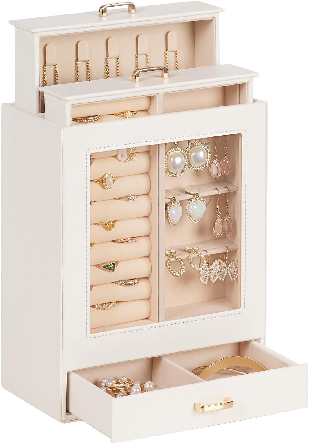 Jewelry Organizer Jewelry Box for Necklaces Rings Earrings Gift Bracelets Storage Case