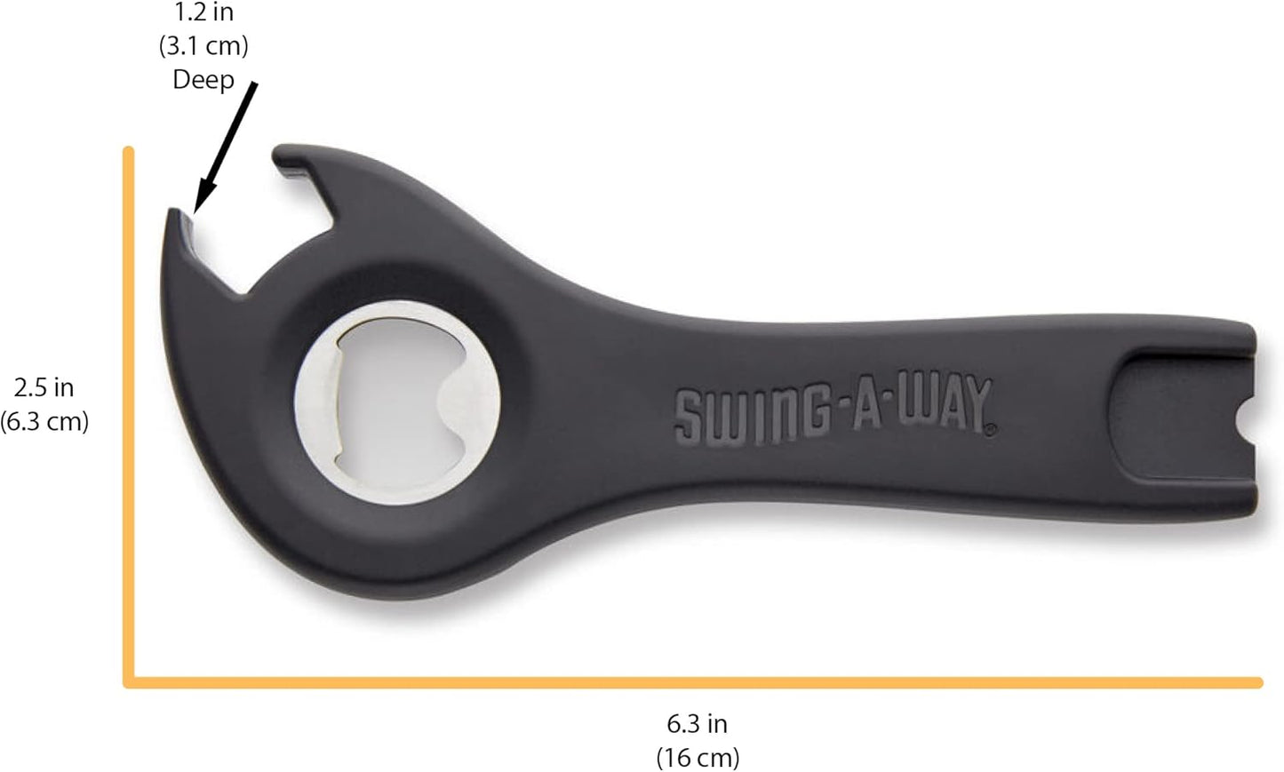 5-IN-1 Multi-Opener Tool Perfect for opening bottles, cans, and jars, Black