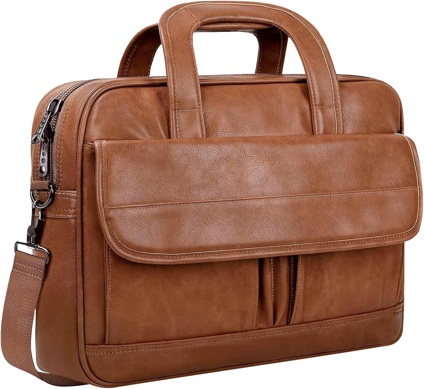 Laptop Bag 15.6 Inch, Business Briefcase Gifts for Men Women, Water Resistant Messenger Shoulder Bag with Strap