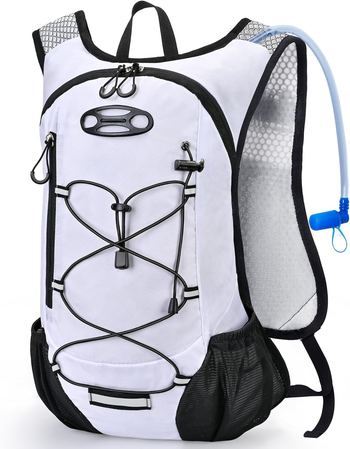 Lightweight Hydration Backpack, Running Backpack with 2L Water Bladder, Hydro Water Daypack for Hiking Rave