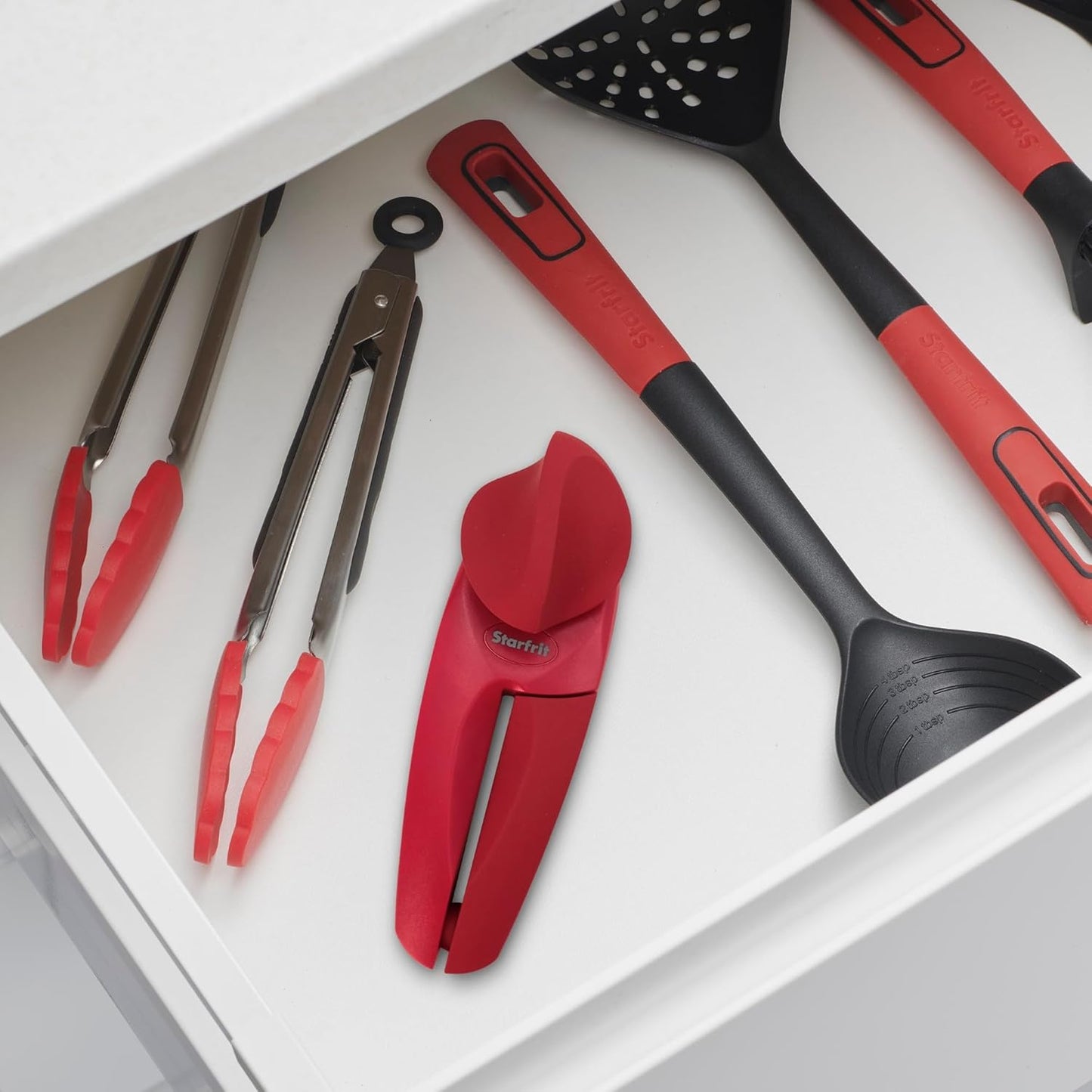Can Opener - Safe No-Sharp-Edge Design, Holds Lid - Heavy Duty Comfort Grip