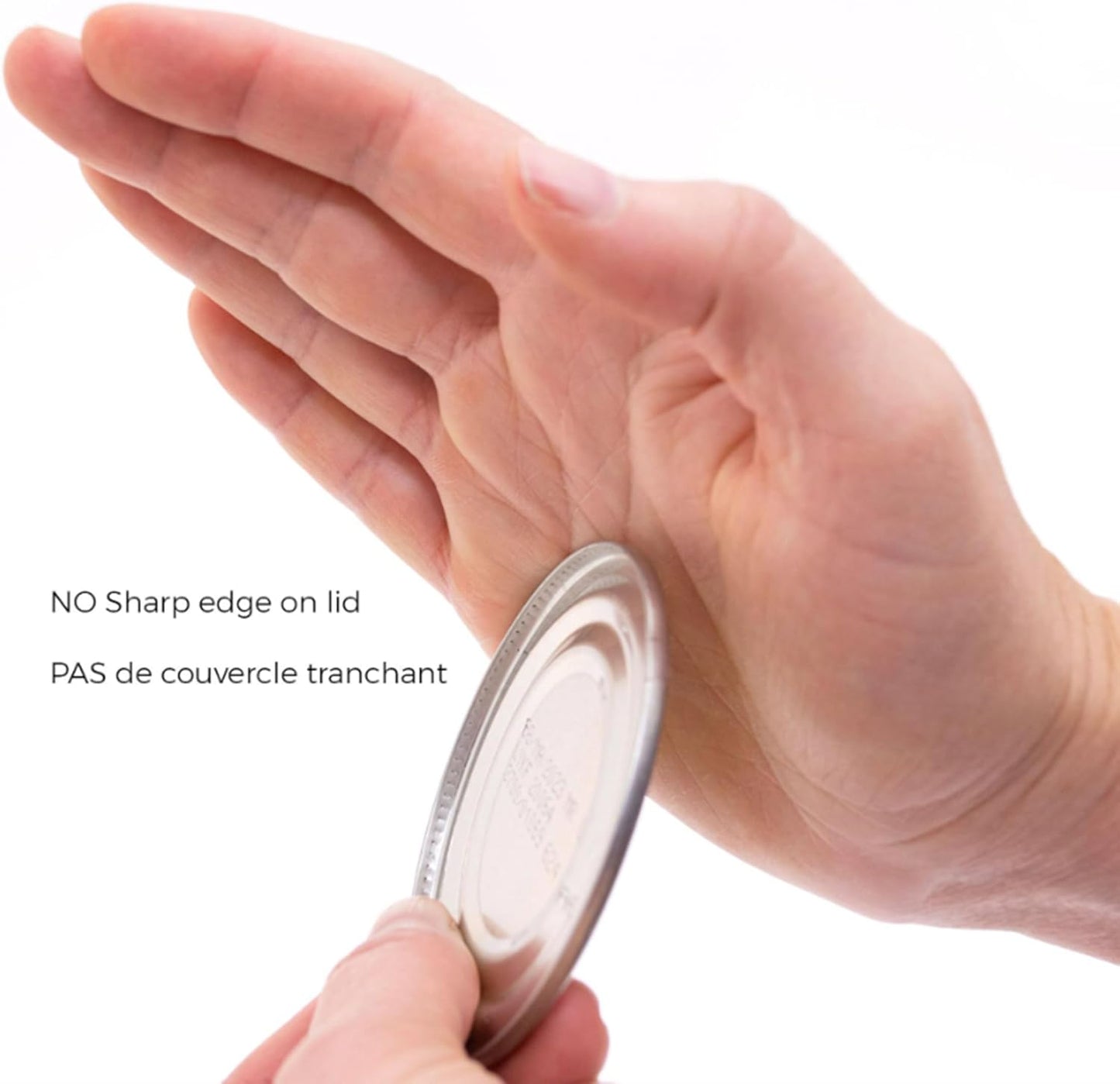 Beaver Can Opener - Safe - Holds and Leaves No Sharp Edges on Lid - Comfort Grip