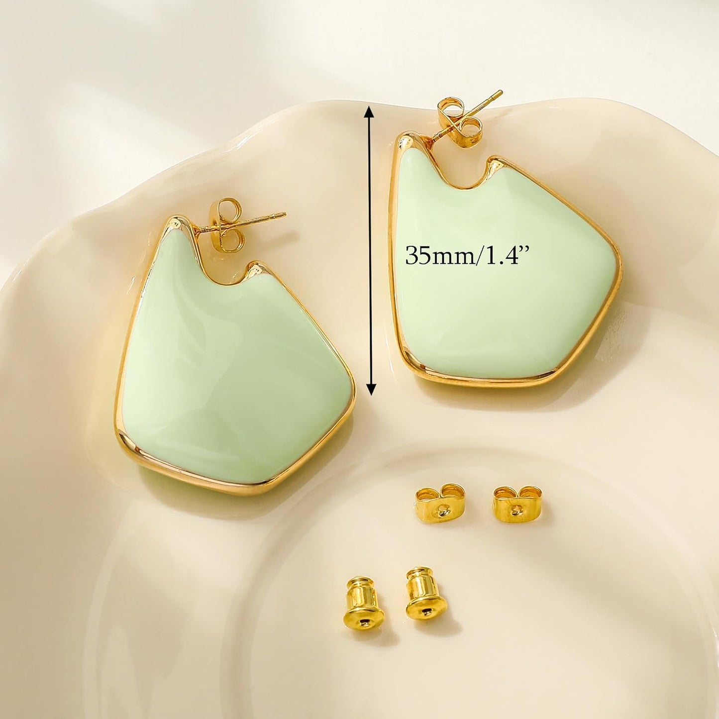 Trendy Gold Plated Knot Earrings for Women Chunky Statement Drop Dangle Earrings Lightweight Fashion Accessories Gold Jewelry