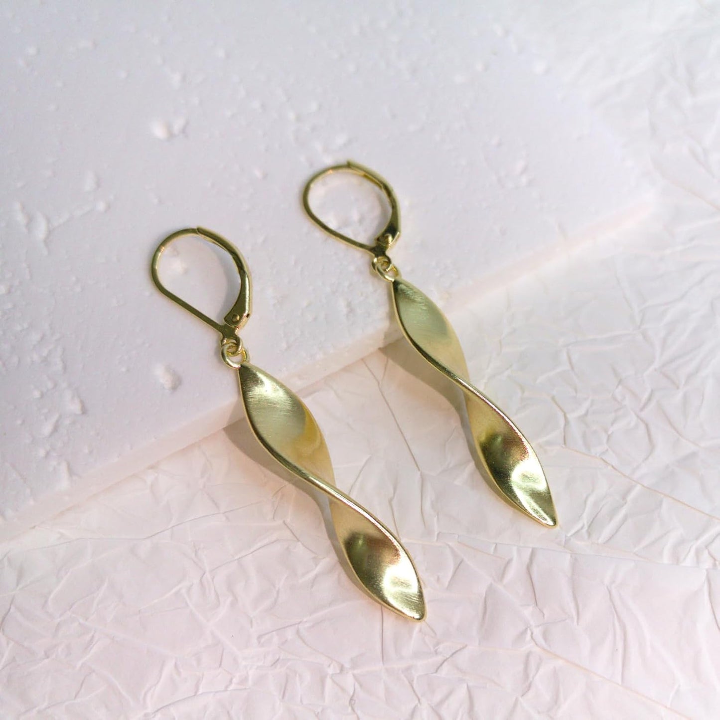 Sterling Silver Leverback Earrings for Women, 14K Gold and Silver Drop Dangle Earrings Jewelry Hypoallergenic