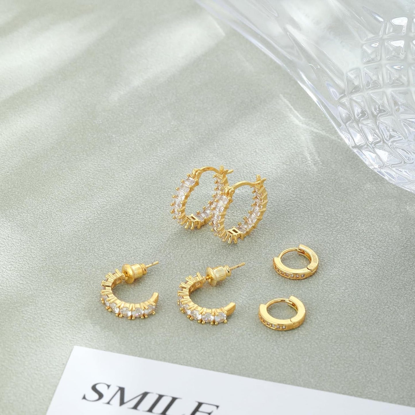 Gold Hoop Earrings for Women Trendy,14K Real Gold Plated Cute Stud Earrings Small Huggie Hoop Earrings non tarnish Jewelry for Women