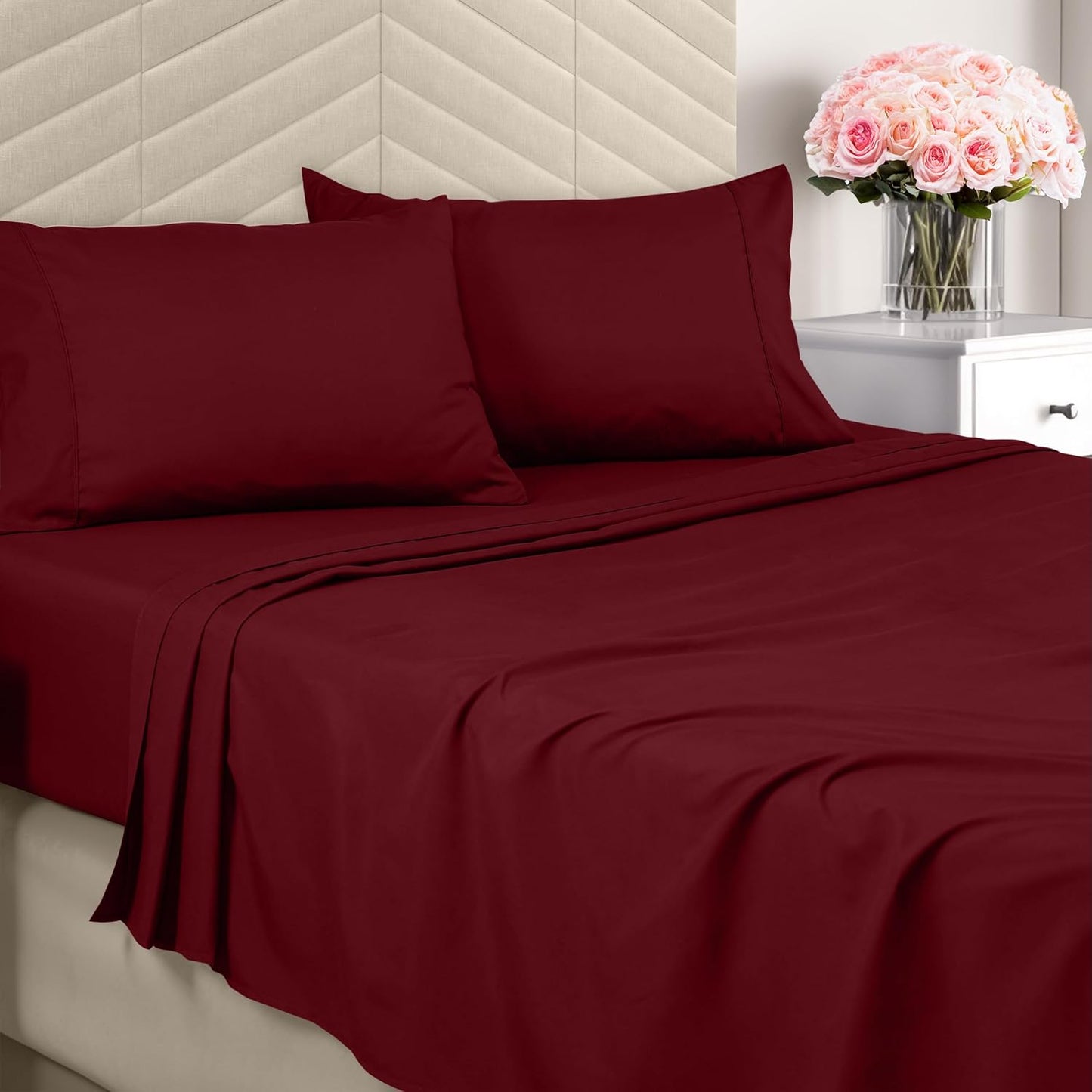 Queen Sheet Set – Ultra Soft Bed Sheets for Queen Size Bed Set – Deep Pocket, Wrinkle
