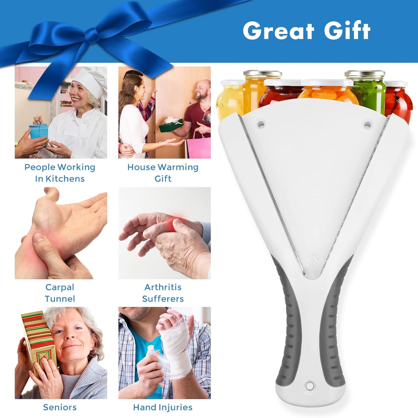 Jar Opener|Effortless Jar Opener for Weak Hands