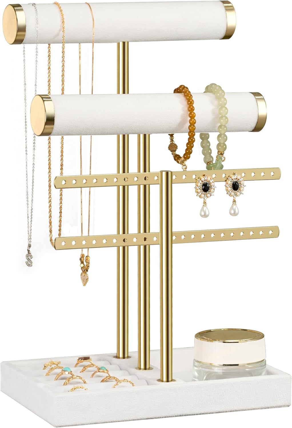 3 Tier Bracelet Holder Display - Detachable T Bar Bracelet Holder, Jewelry Holder Organizer