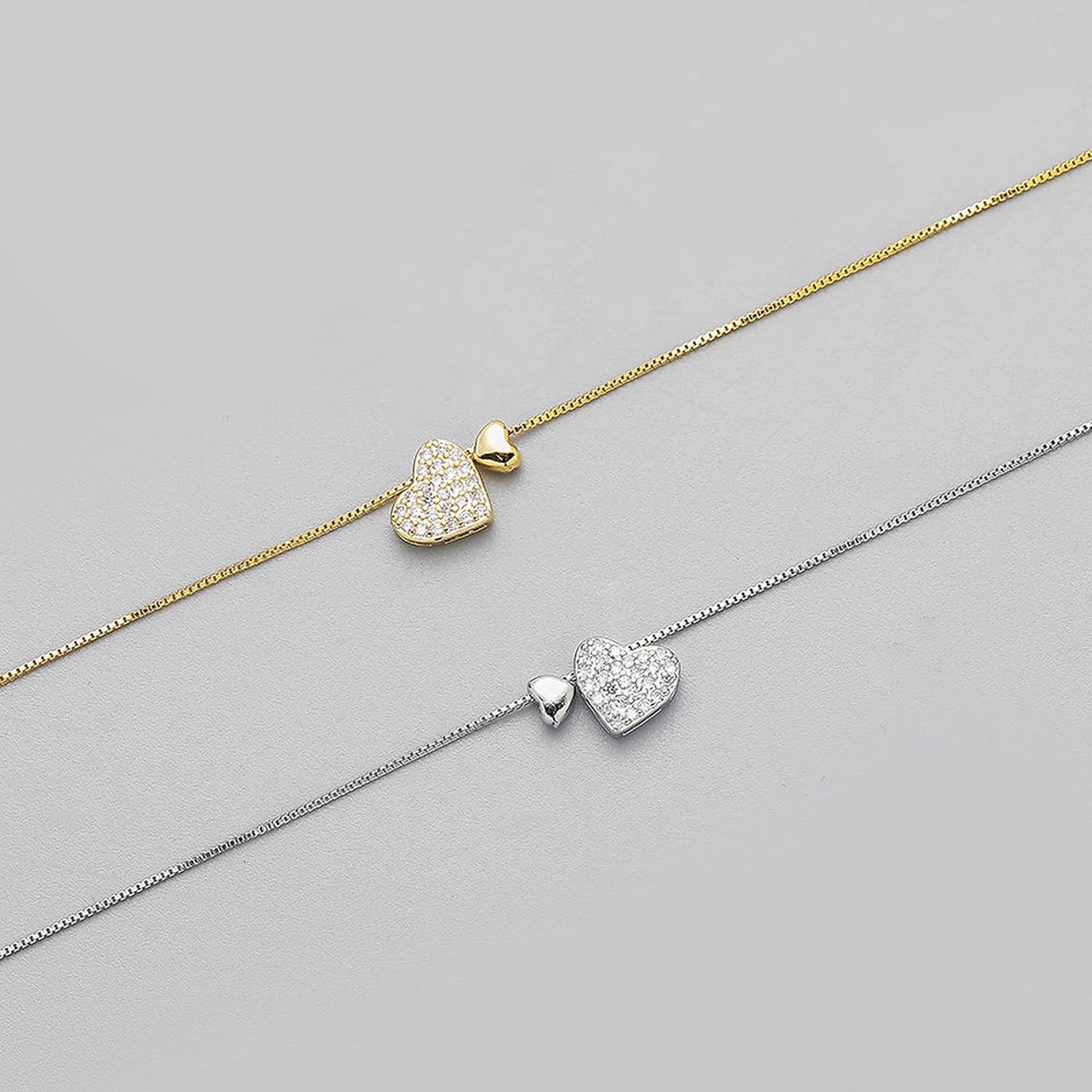 S925 Silver & 14K Gold Plated Heart Necklace: Dainty CZ Infinity Love with Opal & North Star Pendant, Trendy Birthday Gift for Mom/Daughter