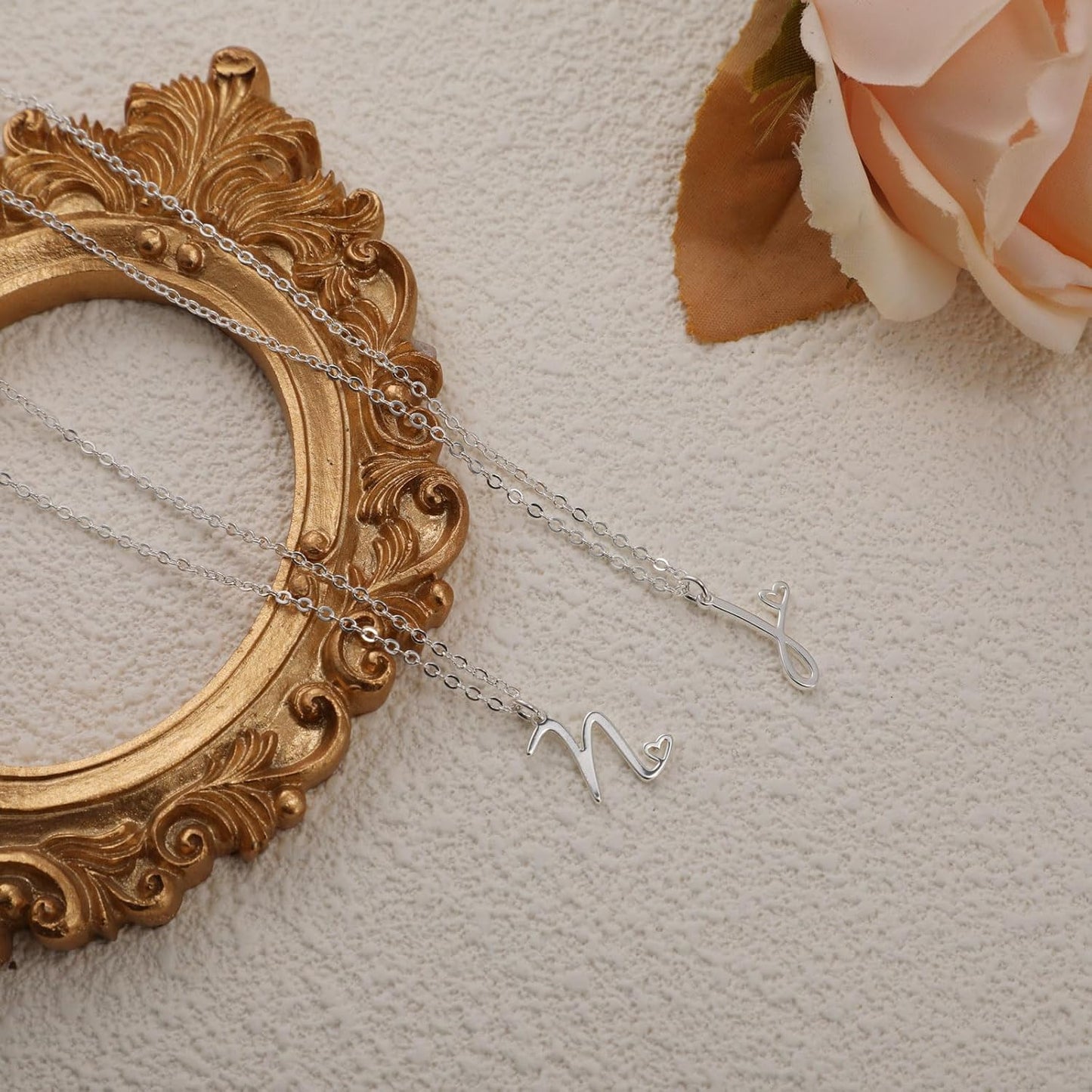 Initial Necklaces for Women, Dainty 14K Gold/Silver Letter Pendant Necklace Trendy Simple Cute Necklaces Monogram Name Choker Necklace Jewelry Gift