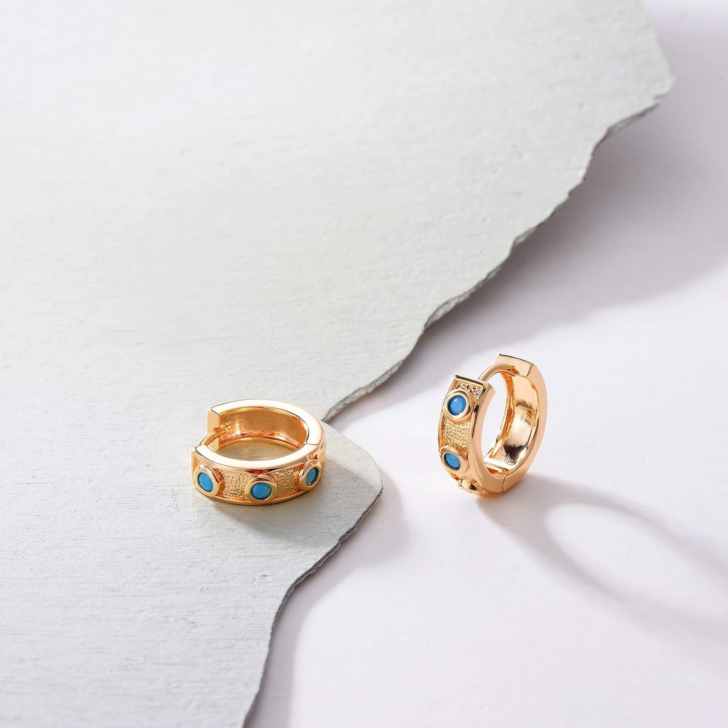 Cubic Zirconia Huggie Earrings 14k Gold Plated Tiny Earrings Small Huggie Hoop Earrings Simple Lightweight Hoops Gift for Women