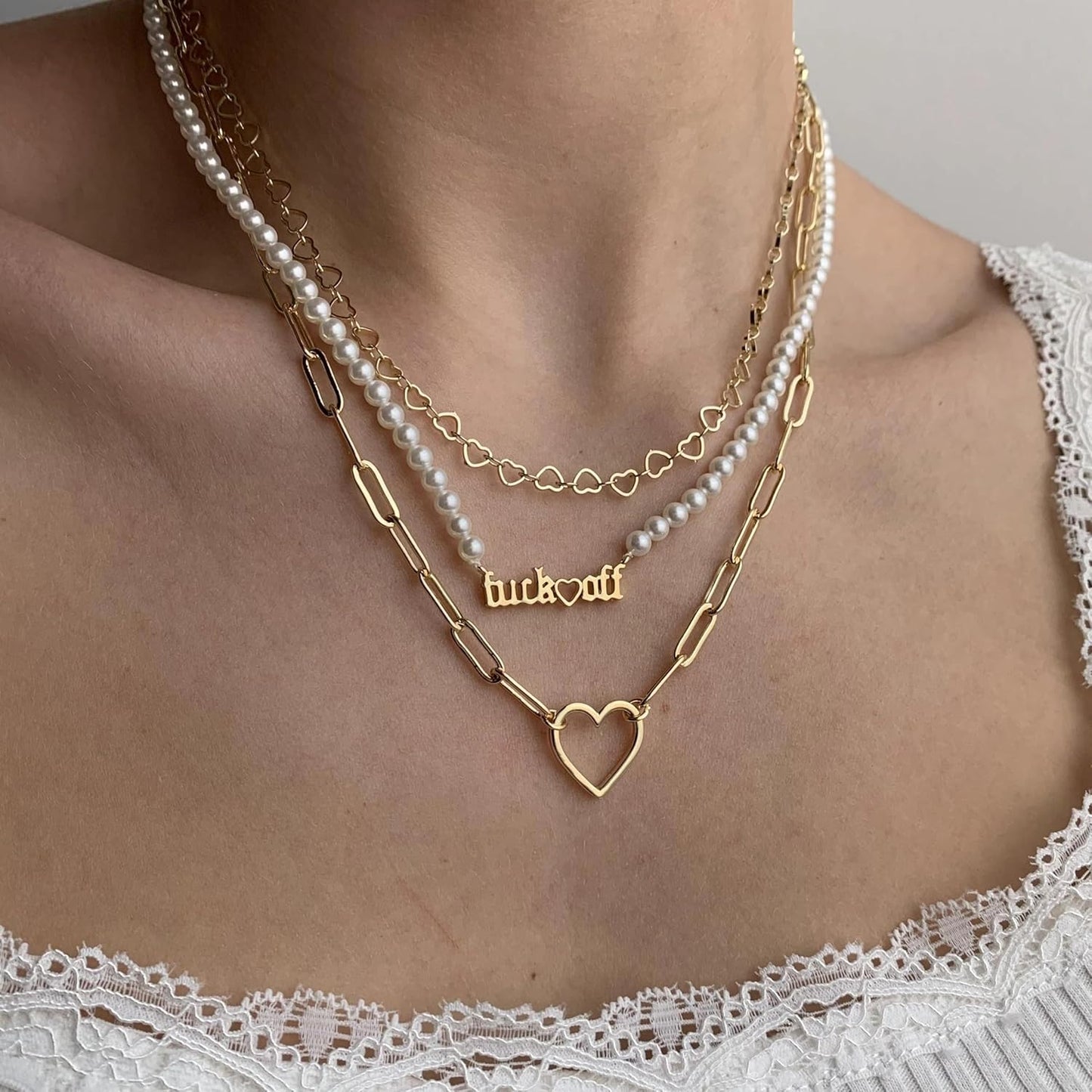 Delicate Heart Pendant Necklace, 14K Gold Plated Dainty Chain, Gift for Women