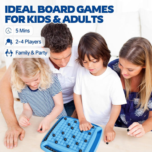 OMOMMD Magnet Game, Magnetic Game for Kids and Adults, Table Top Board Game for Kids 8-12, Magnet Chess Game 40Pcs for Family Games Night, 2-4 Players