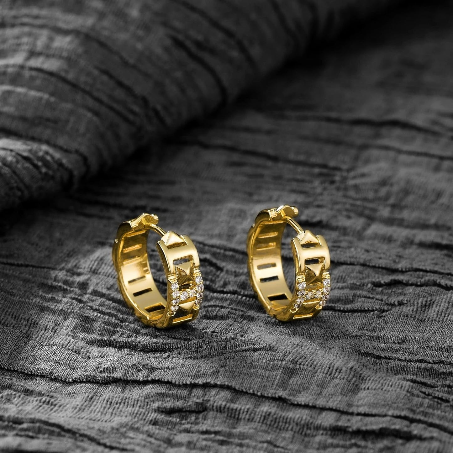 Cubic Zirconia Huggie Earrings 14k Gold Plated Tiny Earrings Small Huggie Hoop Earrings Simple Lightweight Hoops Gift for Women