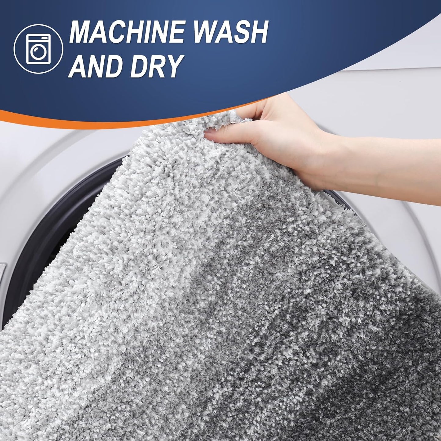Bathroom Rugs Mat 30x20, Extra Soft Absorbent Microfiber Bath Rugs, Rubber Backing, Quick Dry, Machine Washable Bath Mats for Bathroom Floor, Tub and Shower, Home Decor Accessories, Grey
