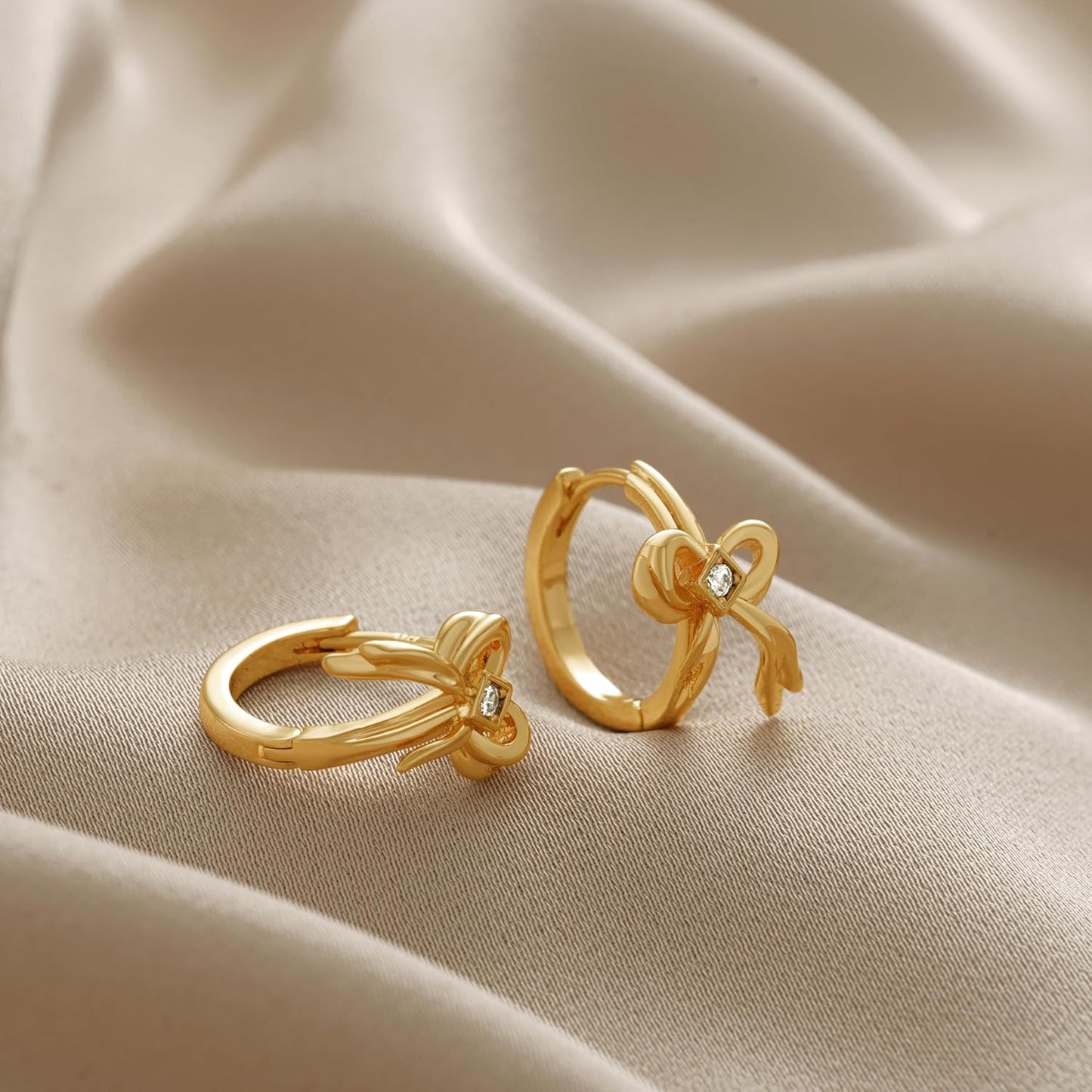Cubic Zirconia Huggie Earrings 14k Gold Plated Tiny Earrings Small Huggie Hoop Earrings Simple Lightweight Hoops Gift for Women
