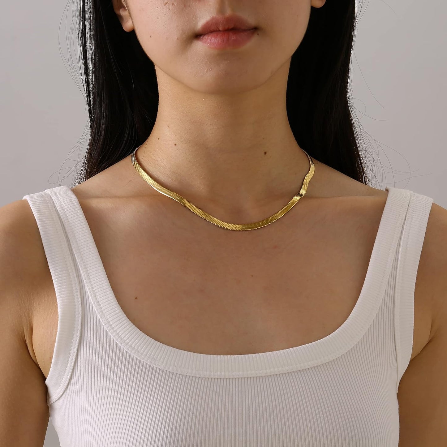 Dainty Gold Chain Necklace For Women - 18K Gold Plated Coin Disc Choker With Beaded & Paper Clip Layered Chain, Everyday Jewelry Gift