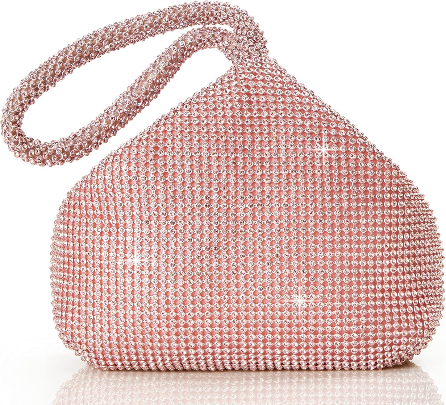 Women's Rhinestone Clutch Evening Bags Sparkly Glitter Triangle Purse for 1920s Party Prom Wedding