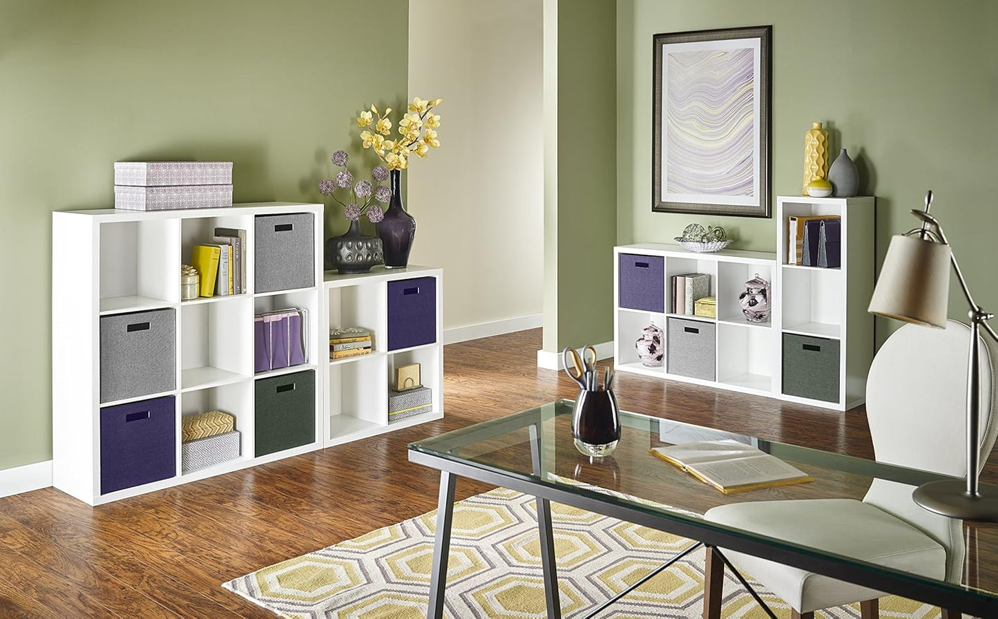 6 Cube Storage Shelf Organizer Bookshelf with Back Panel, Easy Assembly, Wood, White Finish