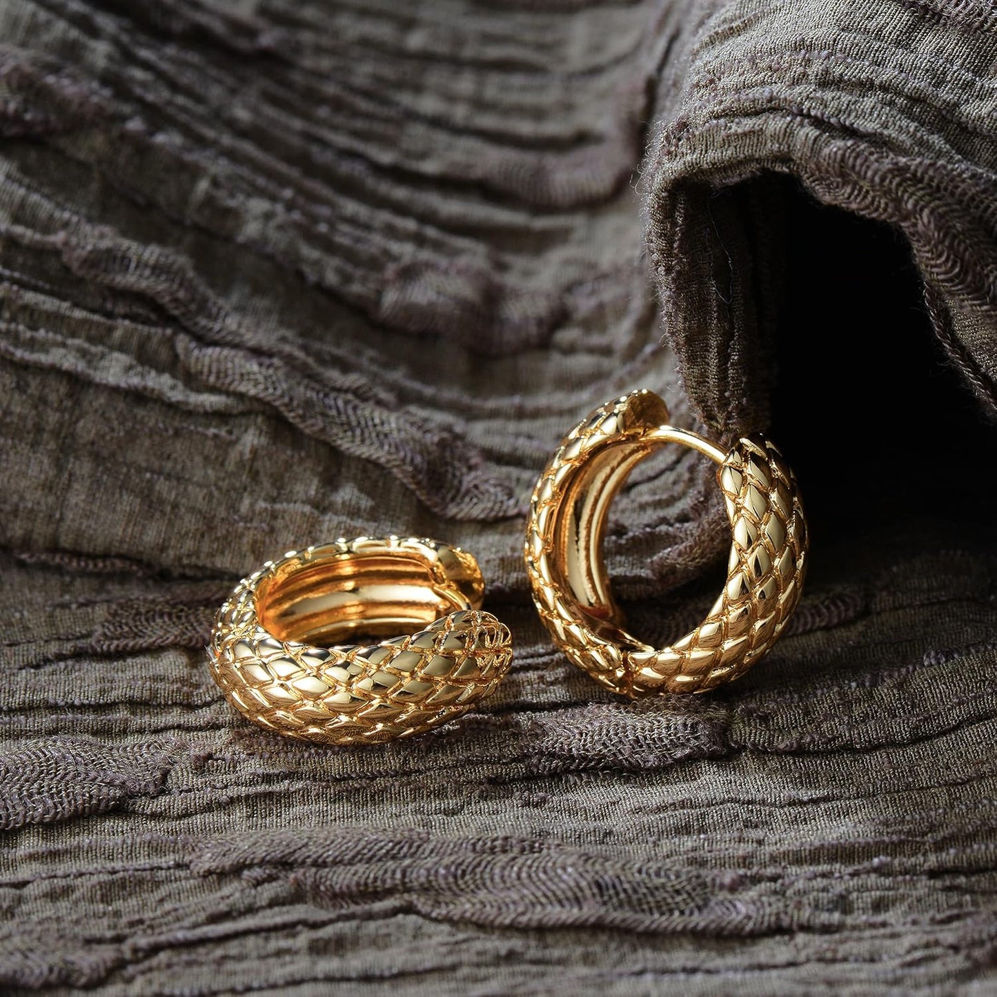 Cubic Zirconia Huggie Earrings 14k Gold Plated Tiny Earrings Small Huggie Hoop Earrings Simple Lightweight Hoops Gift for Women