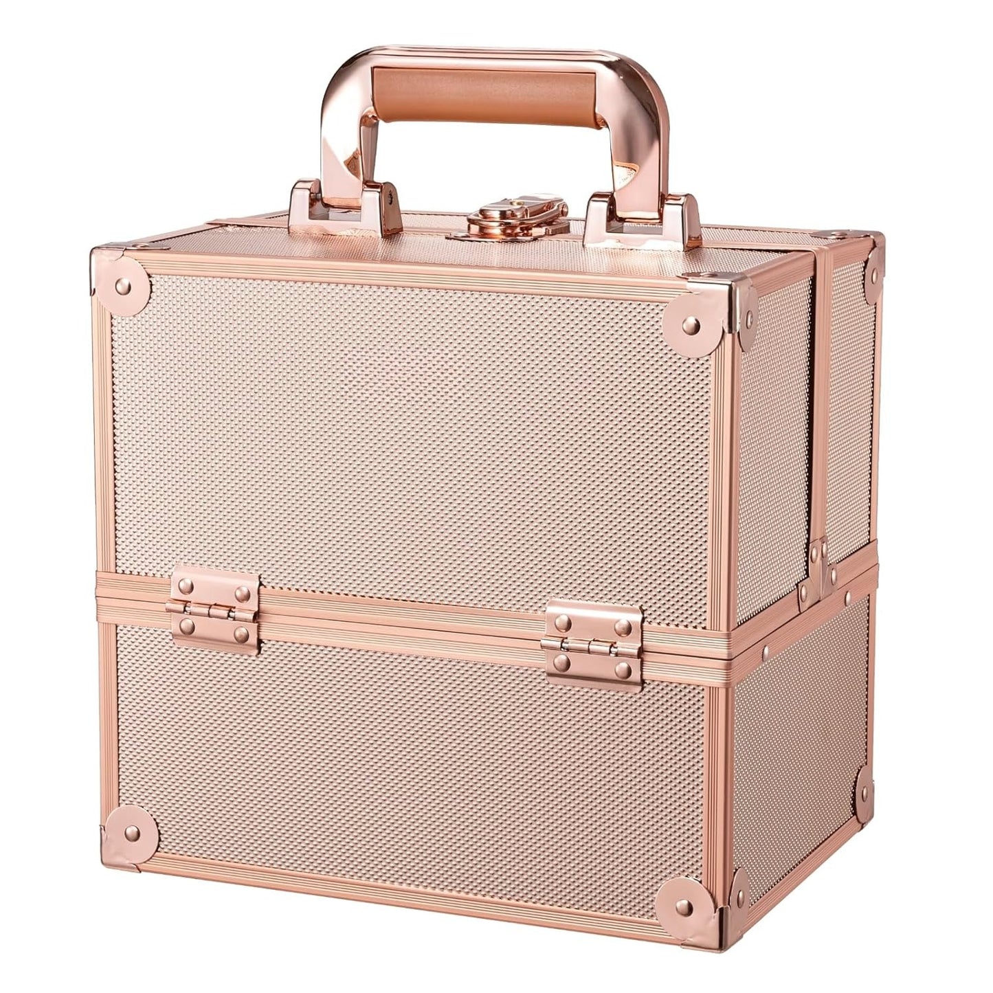 Makeup Case Professional Makeup Storage Box 4 Trays with Divider Lockable Travel Case Portable