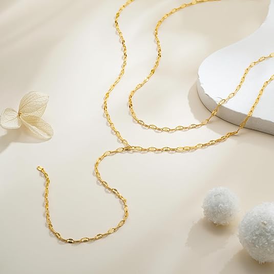 Lariat Gold Necklace for Women: 14K Gold Plated Dainty Y-Shaped Body-Chain Choker, Non-Tarnish Layered Pendant Gift