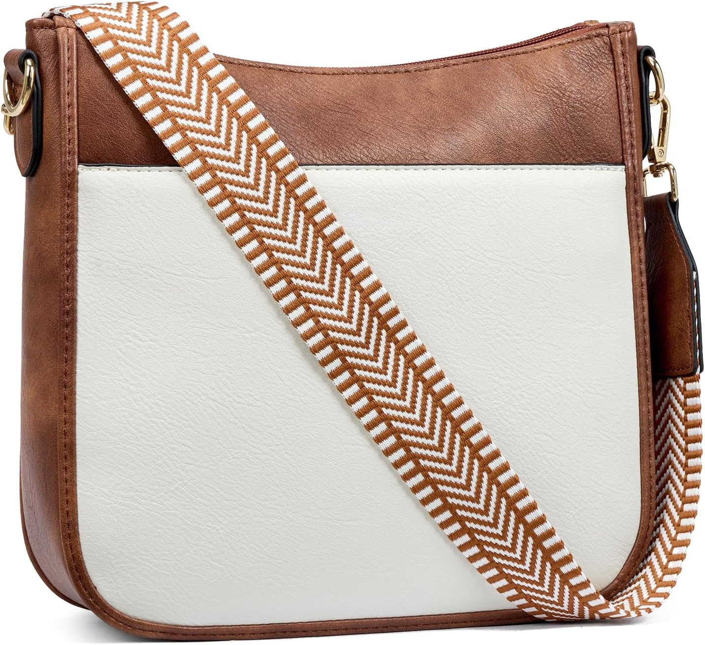 Crossbody Bags for Women Trendy Vegan Leather Hobo Purses Shoulder Handbags With Wide Shoulder Strap
