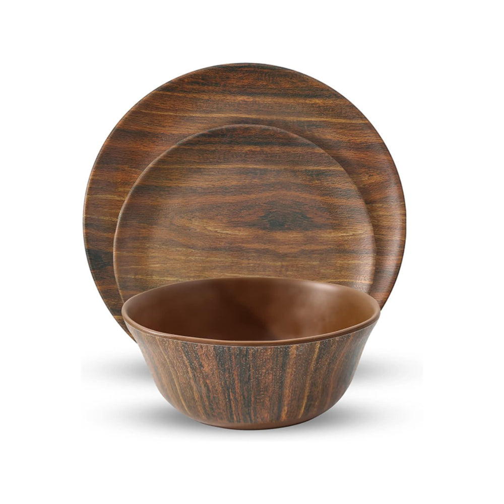 Nebula Vortex Wood Grain Pattern Dinnerware Collection