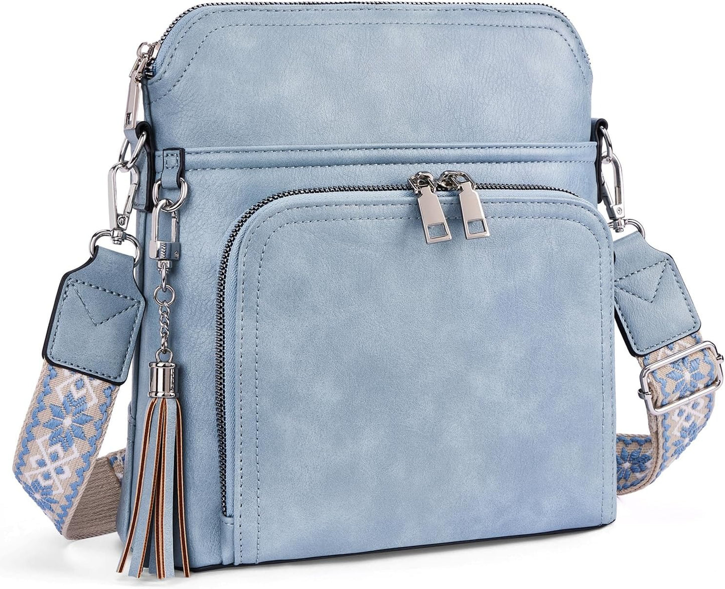 Crossbody Purse for Women Vegan Leather Medium Crossbody Wallet Bag for Travel Women Shoulder Handbags