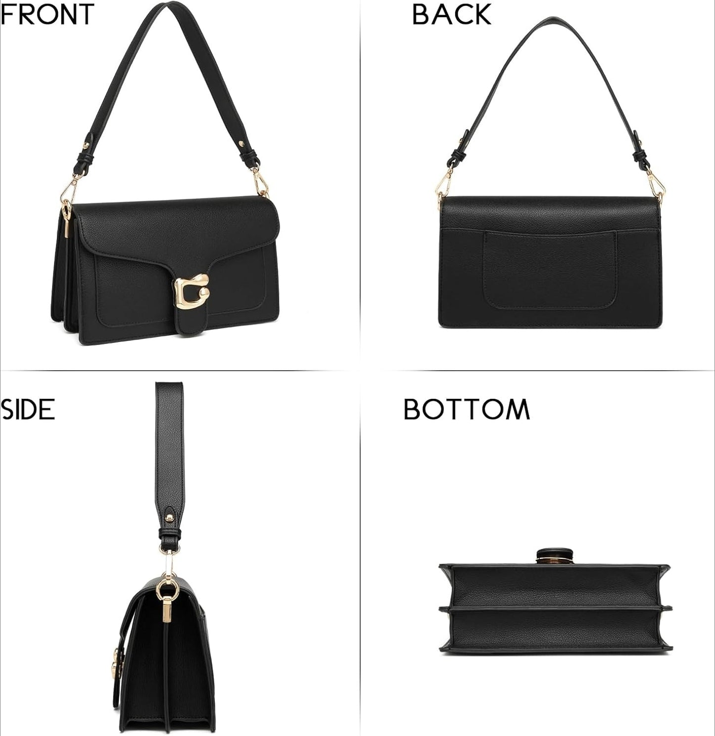 Crossbody Bags for Women Trendy - Small  Bag Leather Handbags Evening Clutch with 2 Straps