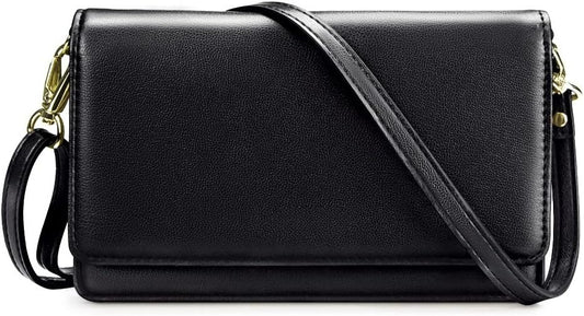 Crossbody Bag for Women with Credit Card Slots Lightweight Leather Wristlet Wallet
