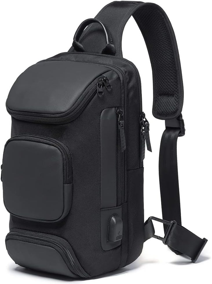 Sling Bag, Waterproof Crossbody Backpack, Shoulder Bag for Men