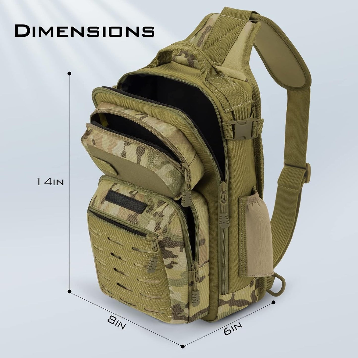 Tactical Sling Tackle Bag-Lightweight Fishing Backpack Storge Fishing Gear and Equipment,Gift for Men