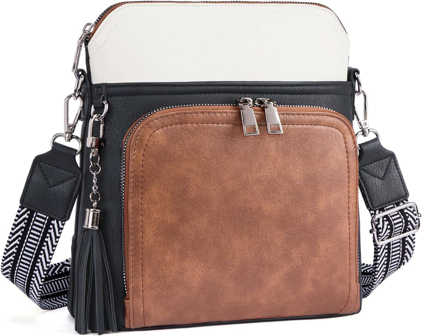 Crossbody Purse for Women Vegan Leather Medium Crossbody Wallet Bag for Travel Women Shoulder Handbags
