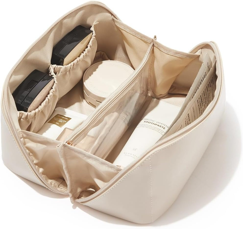 Travel Makeup Bag,Large Capacity Cosmetic Bags for Women, Waterproof Portable Pouch Bag