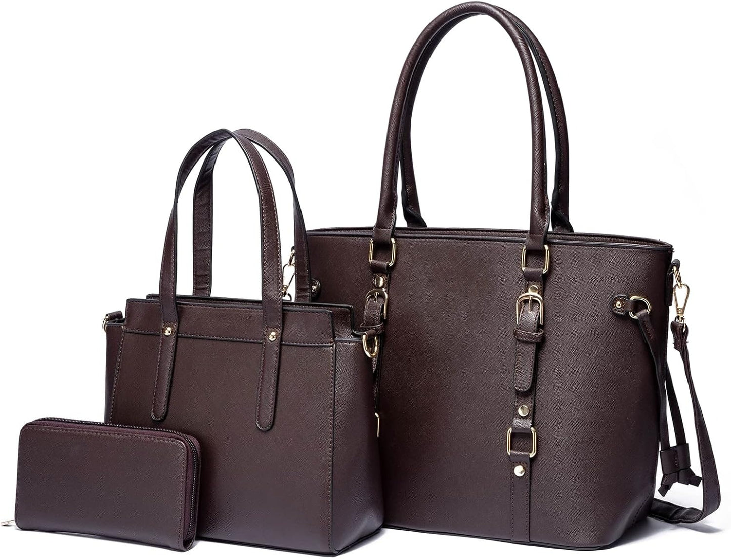 West 3PCS Purses for Women Tote Bag and Wallet Set Shoulder Satchel Handbags