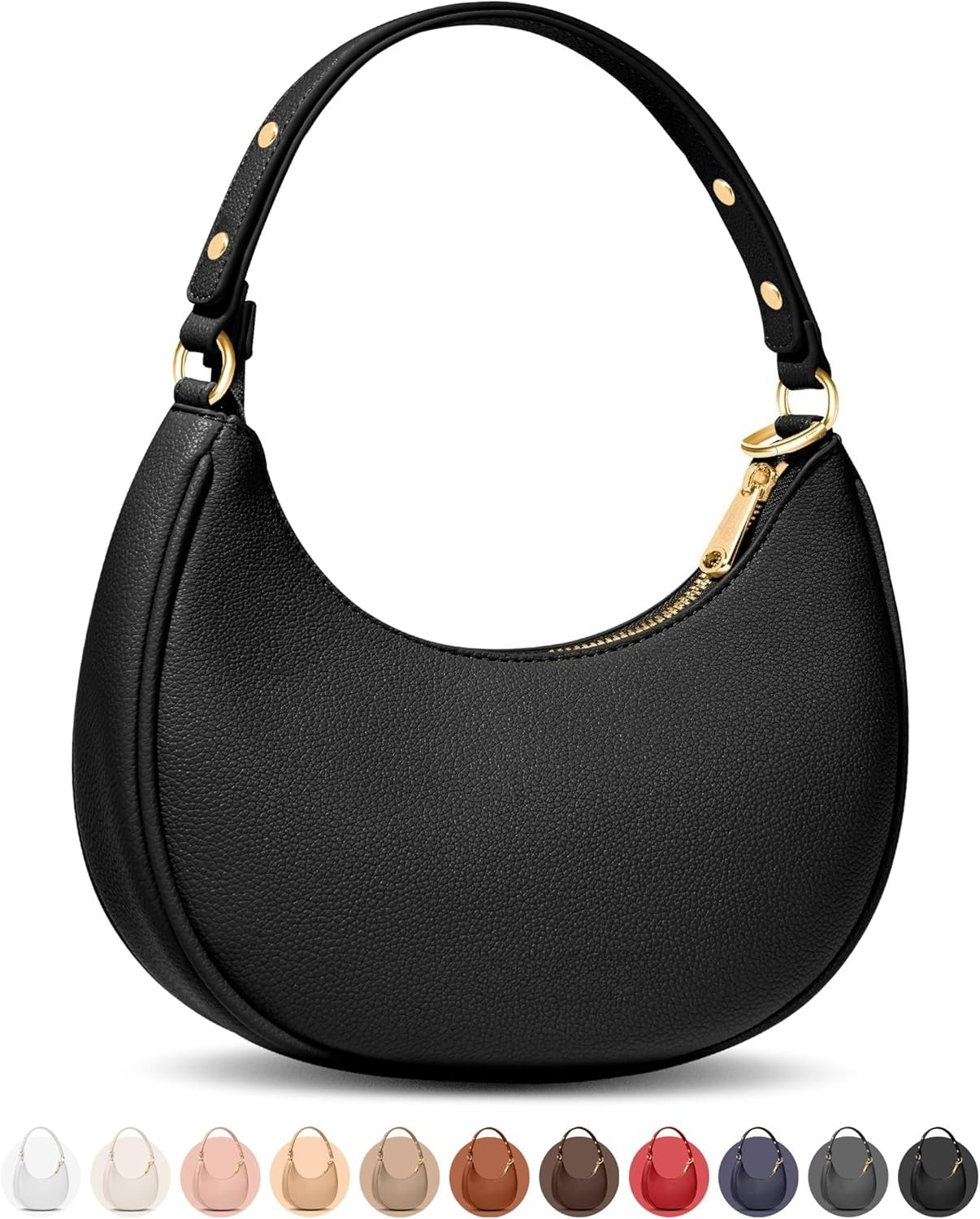 Crescent Bags For Women with RFID Protection,  with Anti-Theft Clip for Extra Safety