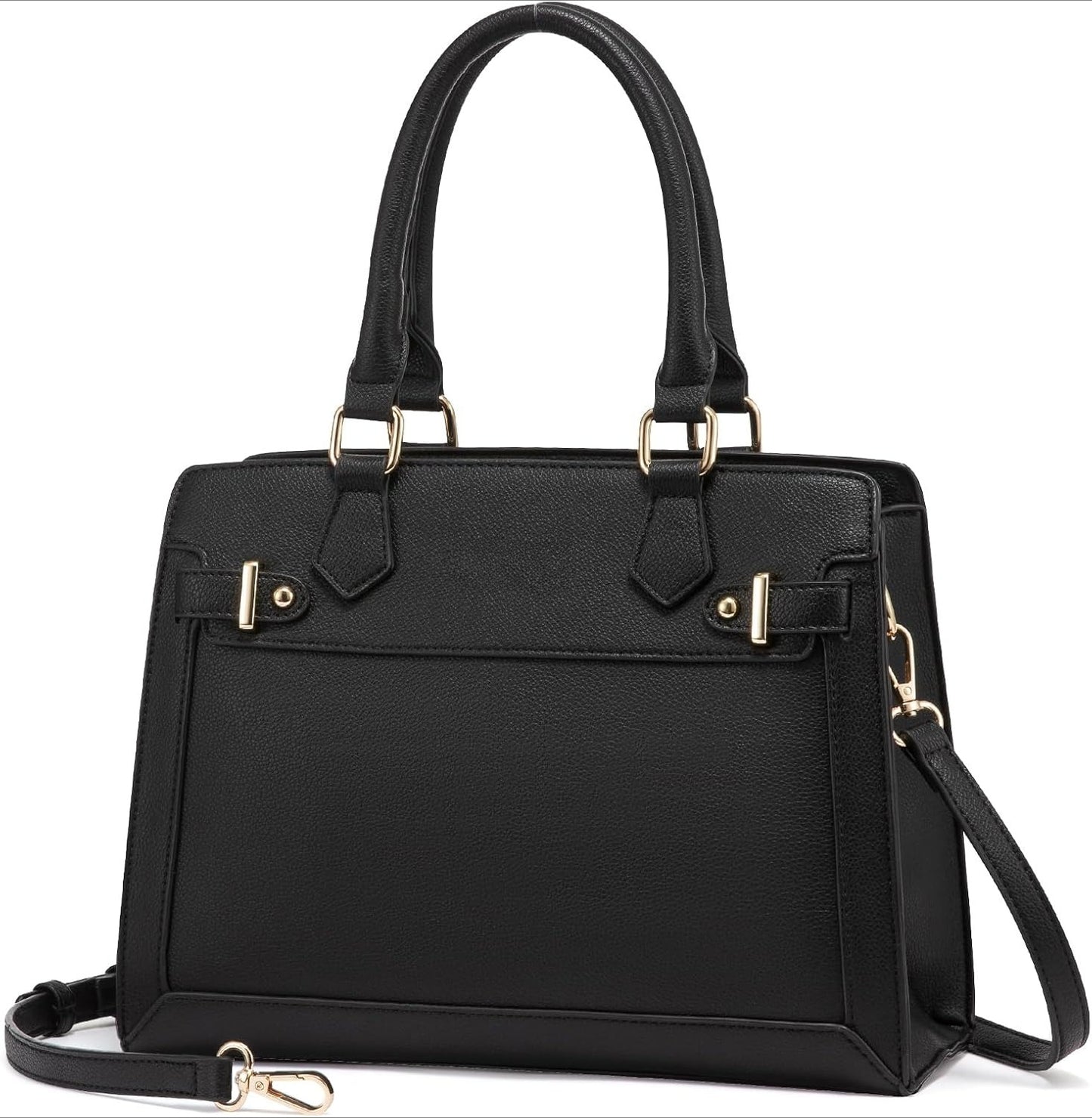 Handbags for Women, Tote Shoulder Bag Satchel Black Purse and PU Leather Top Handle for ladies