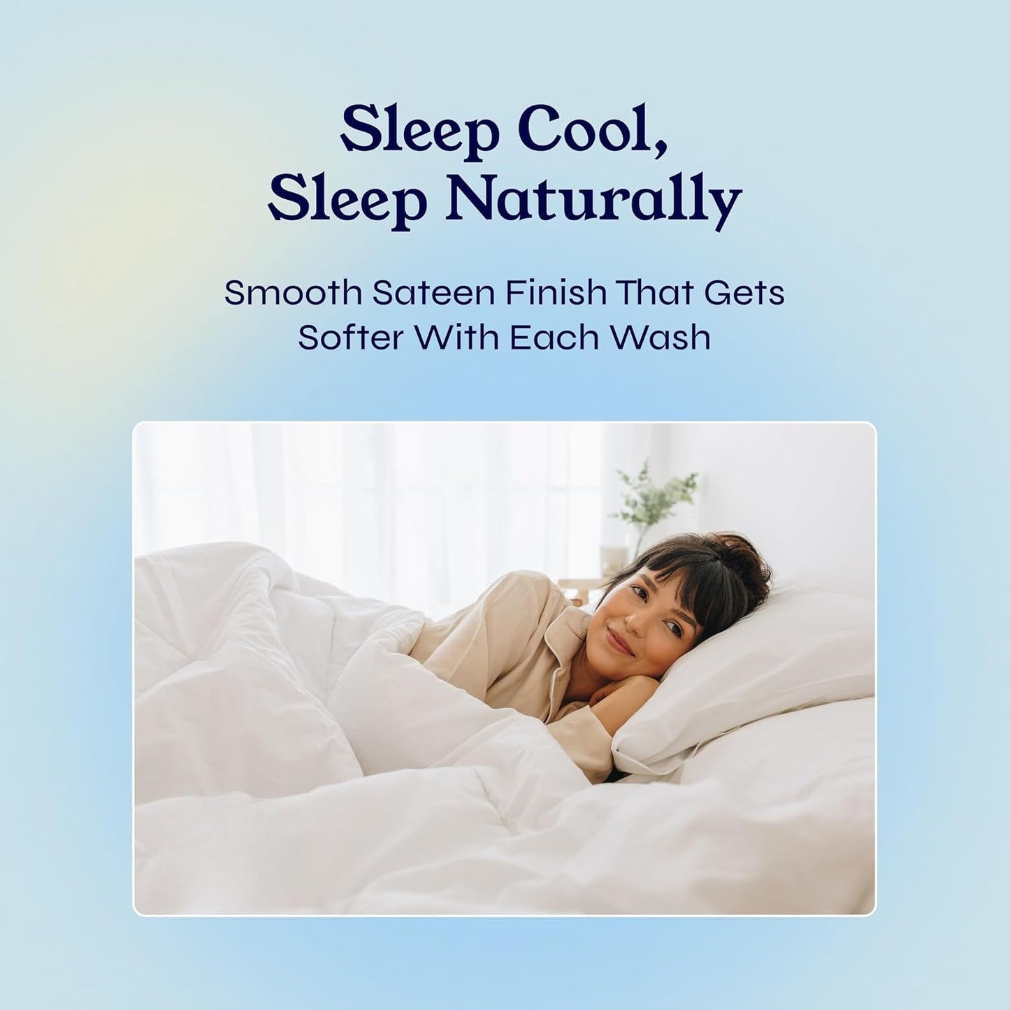 Cotton Sheets Queen Size Bed Set Deep Pockets with All Around Elastic for a Snug Fit
