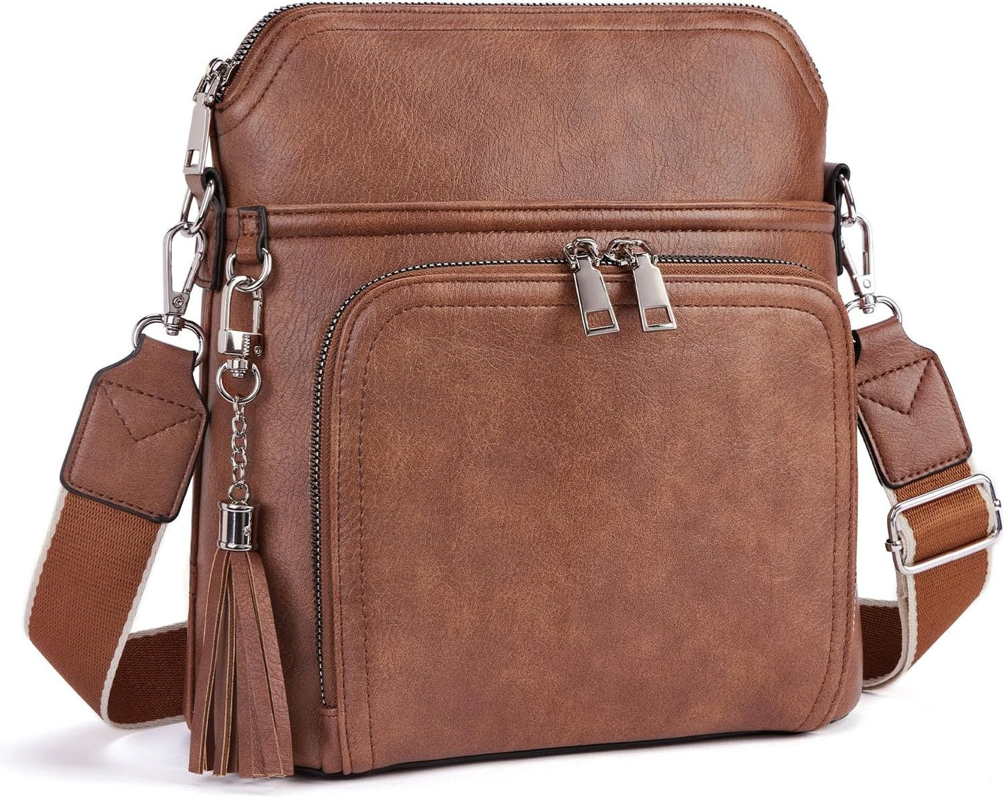 Crossbody Purse for Women Vegan Leather Medium Crossbody Wallet Bag for Travel Women Shoulder Handbags
