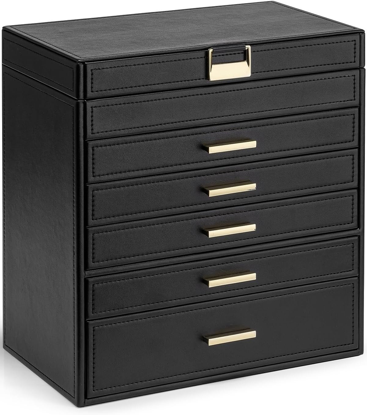 6 Layer Large Jewelry Box - Jewelry Box Organizer for Drawer Necklace Ring Bracelet and Watch
