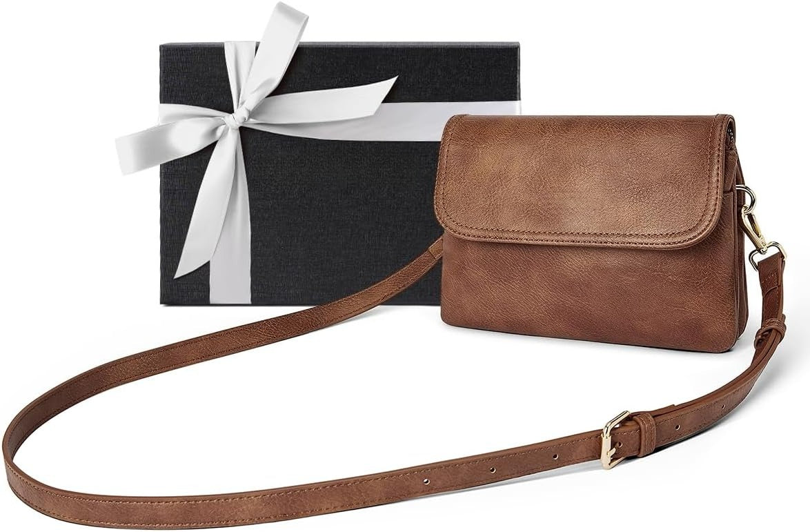 Small Crossbody Bags for Women, Vegan Leather Cell Phone Purse, Mini Travel Purse with Adjustable Strap