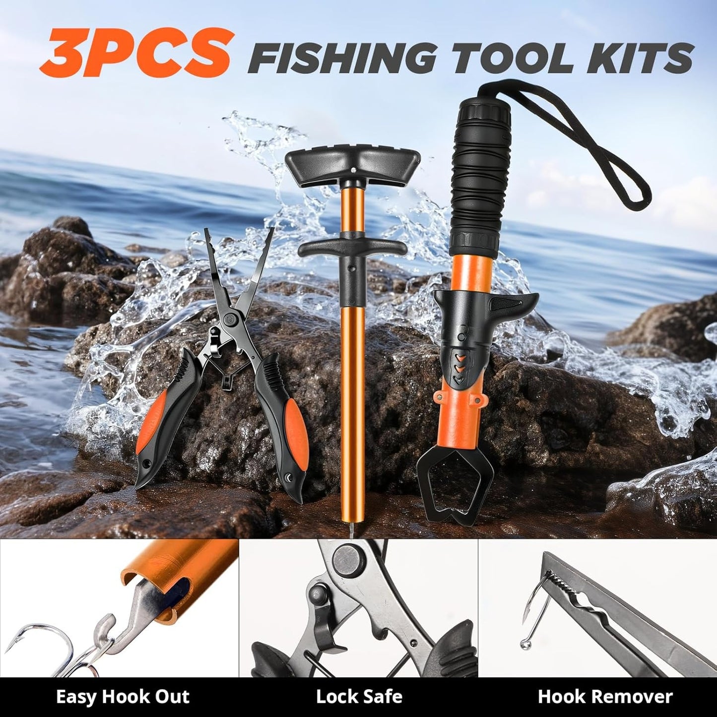 Fishing Backpack with Fishing Rod and Reel Combos Tackle Boxes