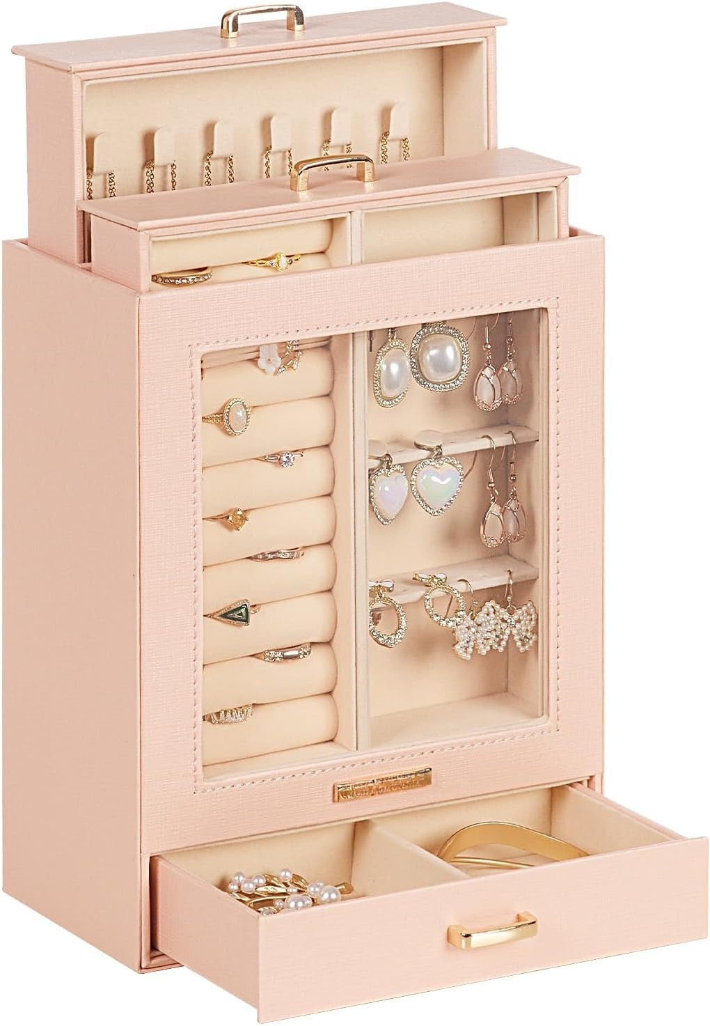 Jewelry Organizer Jewelry Box for Necklaces Rings Earrings Gift Bracelets Storage Case